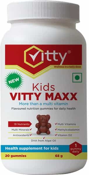 Vitty Maxx Kids Raw Mango Nutrition Gummies  Bottle Of 20