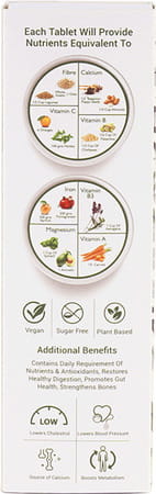 Soul Nutritions Super Greens Supplement -Complete Detox Antioxidant 20 Effervescent Tablets