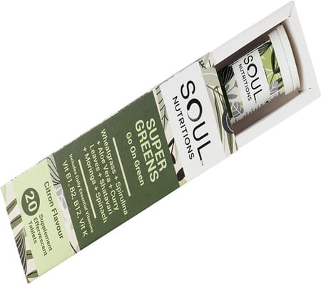 Soul Nutritions Super Greens Supplement -Complete Detox Antioxidant 20 Effervescent Tablets