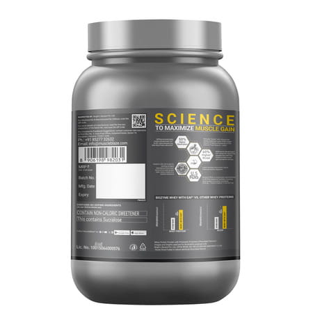 Muscleblaze Biozyme Performance Whey Protein Powder | Rocky Road Fudge (1Kg) | 25G Protein