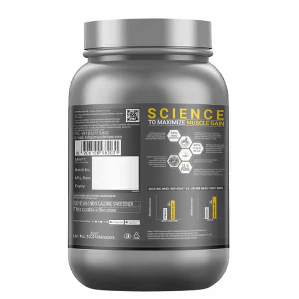 Muscleblaze Biozyme Performance Whey Protein Powder | Rocky Road Fudge (1Kg) | 25G Protein