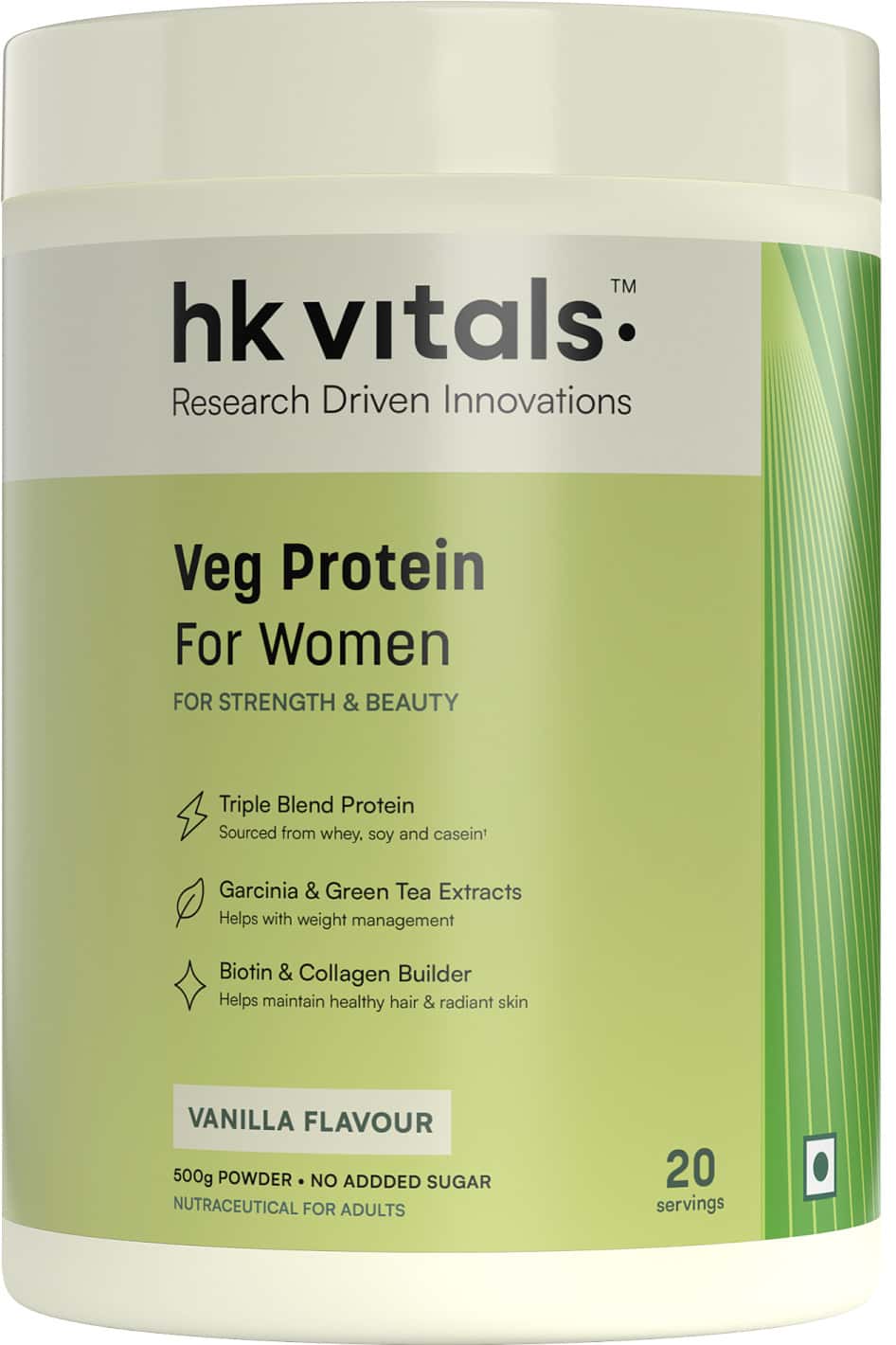 Hk Vitals Proteinup Women (Vanilla | 500g) | Vegetarian Protein With Soy
