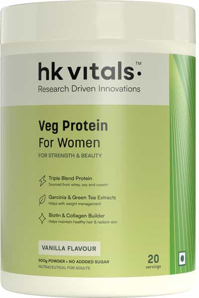 Hk Vitals Proteinup Women (Vanilla | 500G) | Vegetarian Protein With Soy