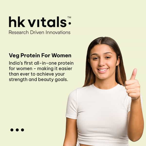 Hk Vitals Proteinup Women (Vanilla | 500G) | Vegetarian Protein With Soy