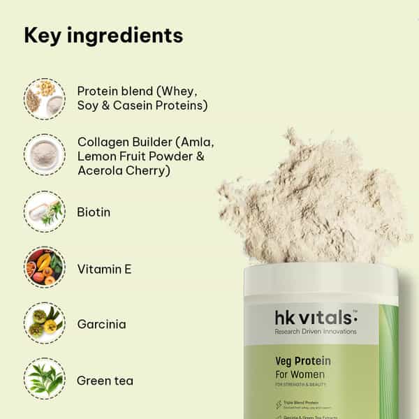 Hk Vitals Proteinup Women (Vanilla | 500G) | Vegetarian Protein With Soy
