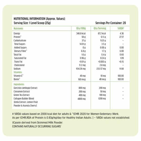 Hk Vitals Proteinup Women (Vanilla | 500G) | Vegetarian Protein With Soy