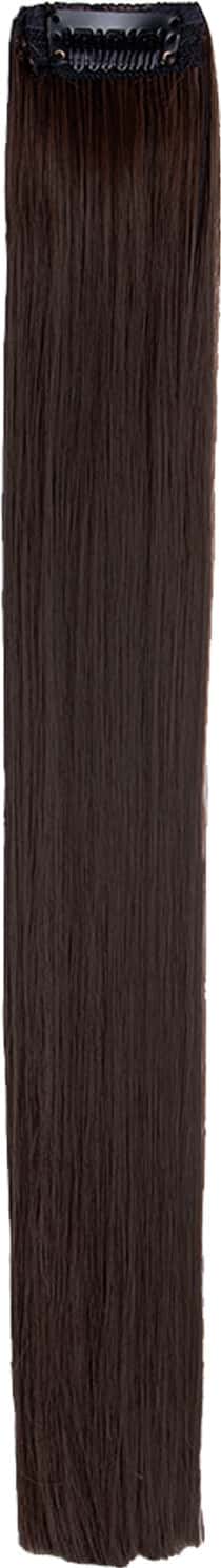 Streak Street Coffee Brown Straight Clip-On Strands