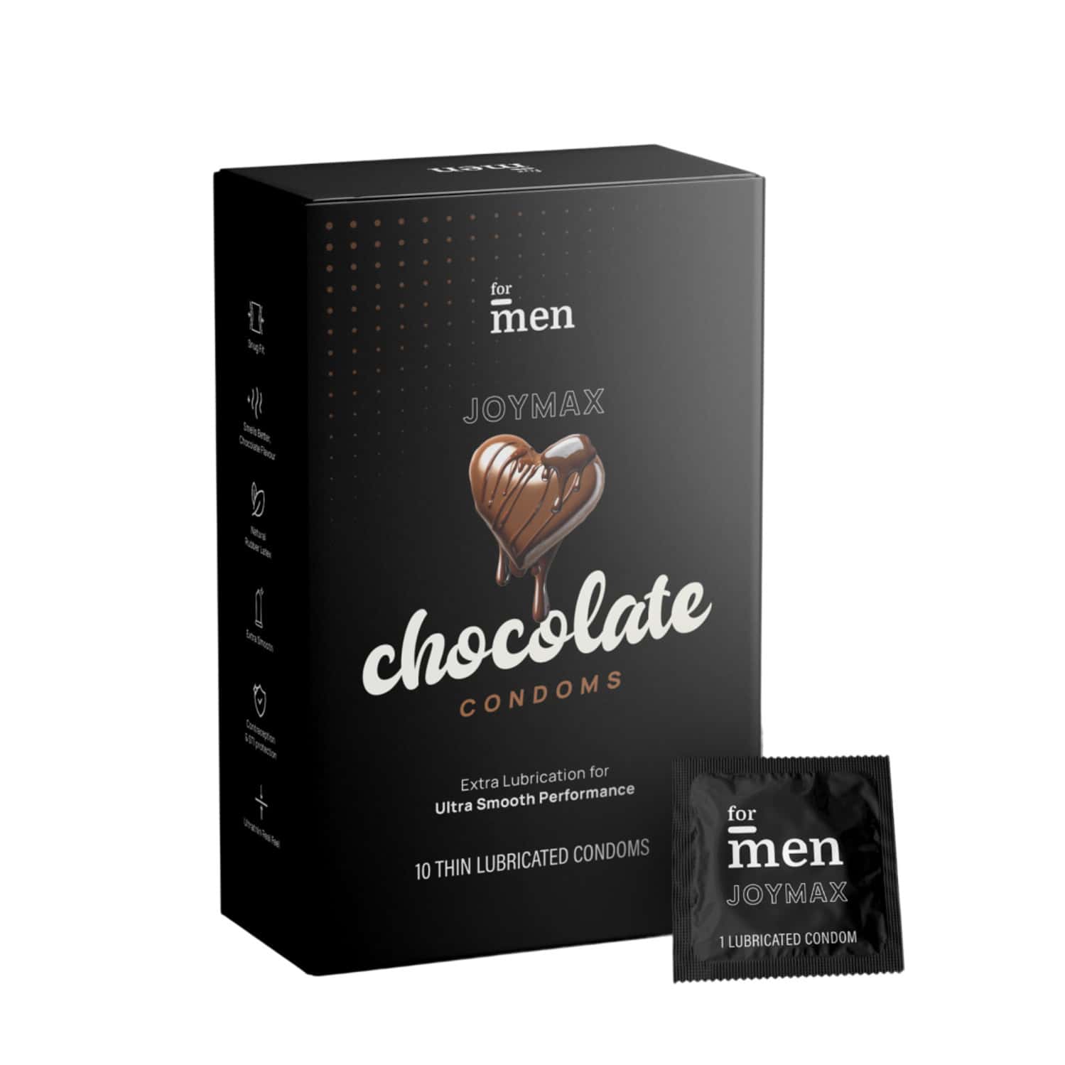 Formen Joymax Dotted & Lubricated Chocolate Flavour Box Of 10 Condoms