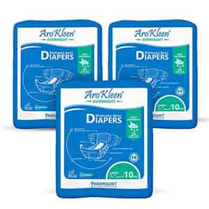 Arokleen Overnight Adult Diaper Tape Style Large (waist Size: 101.6 Cm-149.86 Cm) 30pcs Pack Of 3