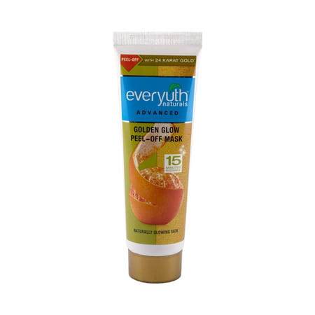 New Everyuth Naturals Golden Glow Peel Off Mask With 24 Karat Gold Tube Of 30g