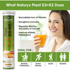 Naturyz 100% Plant Vitamin D3 K2 | Supports Stronger Immunity | Bone & Heart Health (20 Tablets)