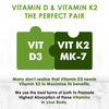 Naturyz 100% Plant Vitamin D3 K2 | Supports Stronger Immunity | Bone & Heart Health (20 Tablets)