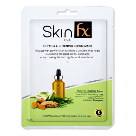 Skin Fx Detan & Lightening Serum Mask | Curcuma That Helps In Clearing Clogged Pore | 300 Ml