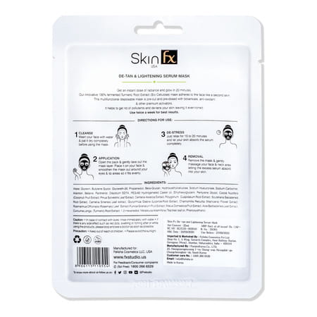 Skin Fx Detan & Lightening Serum Mask | Curcuma That Helps In Clearing Clogged Pore | 300 Ml