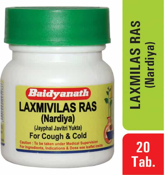 Baidyanath Asli Ayurved Laxmivilas Ras (Nardiya) 20 Tablets (Pack Of 3)