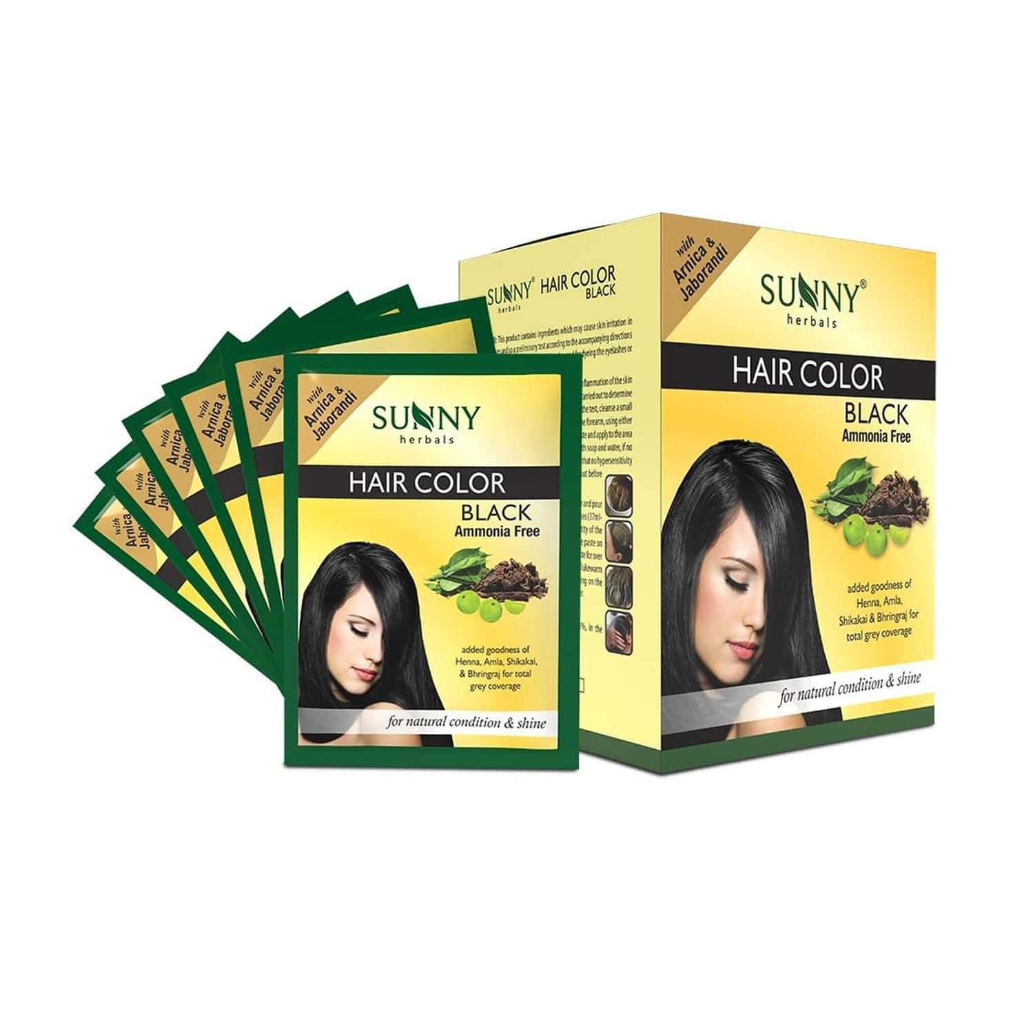 Sunny Herbals Hair Color Black Ammonia Free 20 Gm