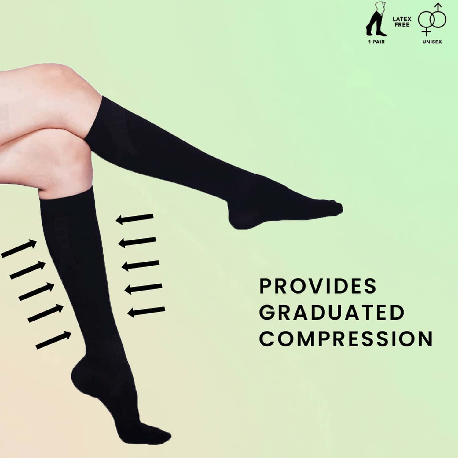 Sorgen Everyday Support Socks (Black Large)