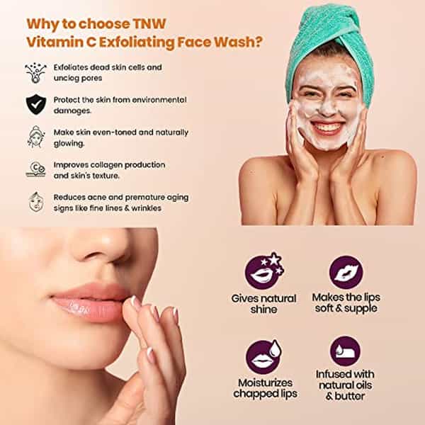 Tnw The Natural Wash Vitamin C Exfoliating Face Wash And Lip Balm