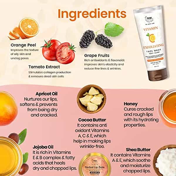 Tnw The Natural Wash Vitamin C Exfoliating Face Wash And Lip Balm