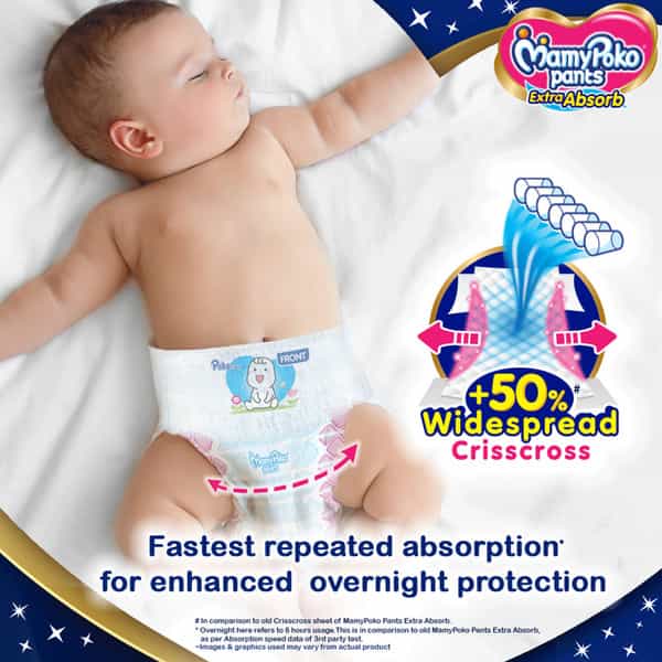 Mamypoko Pants Extra Absorb Diapers (Medium) 7-12 Kg - 132 Diapers