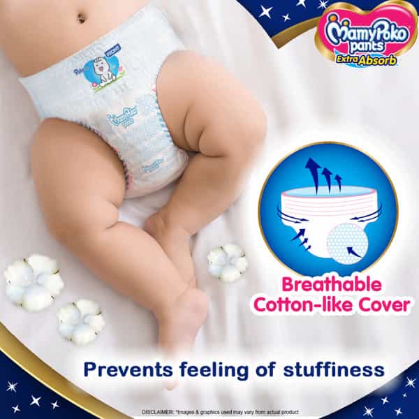Mamypoko Pants Extra Absorb Diapers (Medium) 7-12 Kg - 132 Diapers