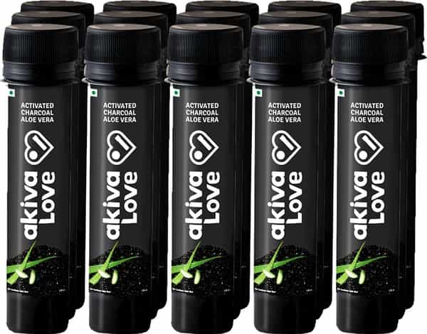 Akiva Love Stomach & Gut Cleanse Shots With Activated Charcoal (15 Shots X 40Ml) - 600Ml