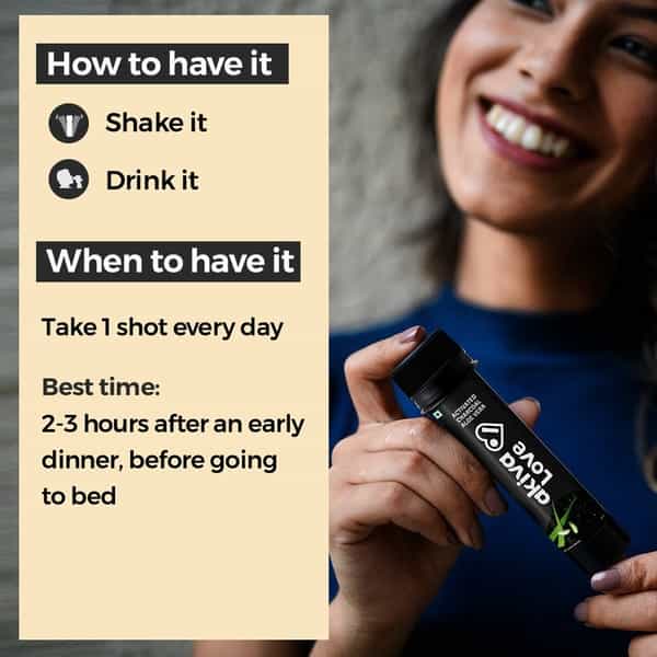 Akiva Love Stomach & Gut Cleanse Shots With Activated Charcoal (15 Shots X 40Ml) - 600Ml