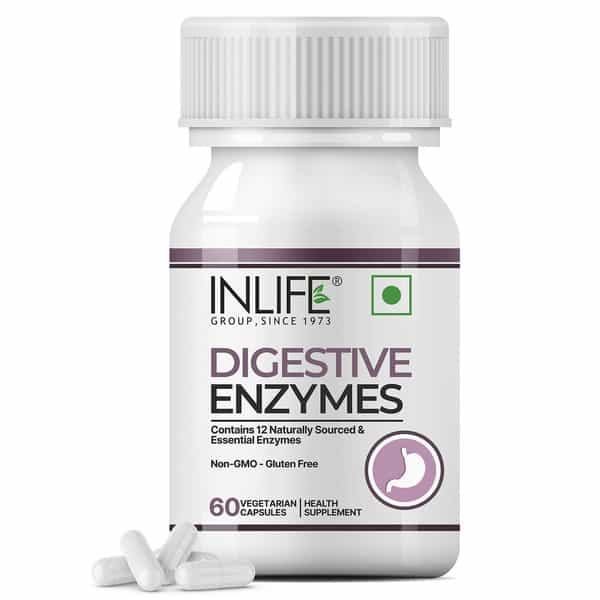 Inlife Digestive Enzymes For Bloating Relief & Gut Health - 60 Capsules