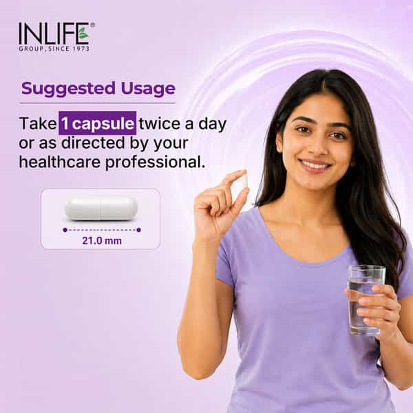 Inlife Digestive Enzymes For Bloating Relief & Gut Health - 60 Capsules