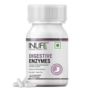 Inlife Digestive Enzymes Supplement For Digestive Support - 60 Vegetarian Capsules