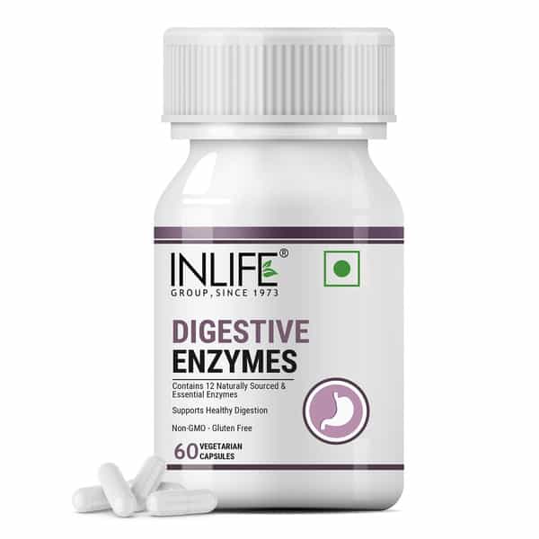 Inlife Digestive Enzymes Supplement For Digestive Support - 60 Vegetarian Capsules