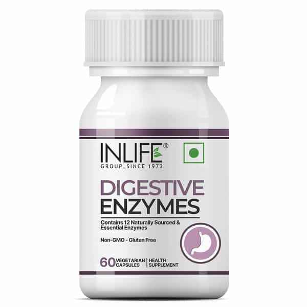 Inlife Digestive Enzymes For Bloating Relief & Gut Health - 60 Capsules
