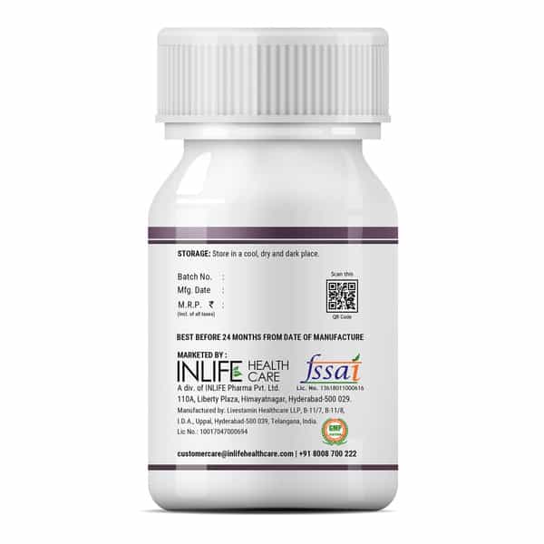 Inlife Digestive Enzymes Supplement For Digestive Support - 60 Vegetarian Capsules