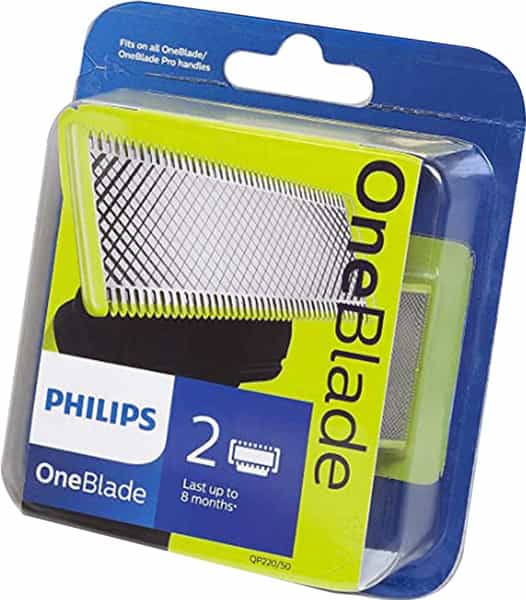 Philips Qp220/51 Oneblade Replaceable Blade Pack Including 2 Replaceable Blades (Lime)
