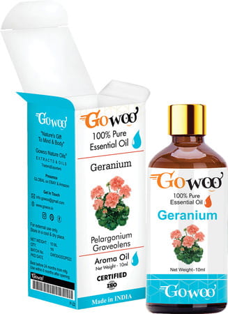 Go Woo 100% Pure Geranium Oil 10 Ml