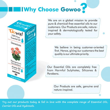 Go Woo 100% Pure Geranium Oil 10 Ml