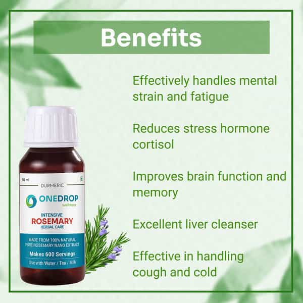 Durmeric Onedrop Intensive Rosemary Herbal Drops - 60 Ml