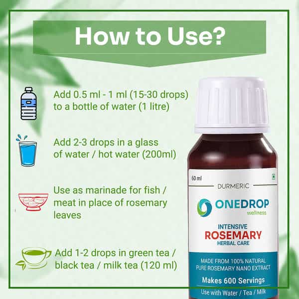 Durmeric Onedrop Intensive Rosemary Herbal Drops - 60 Ml
