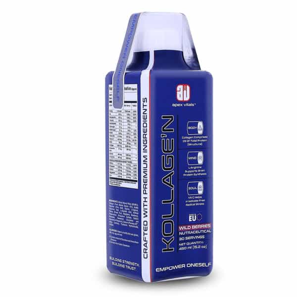 Apex Vitals Kollagen Collagen Liquid - 30 Ser | Made In Europe Liquid Collagen 30 Ser-Wild Berries