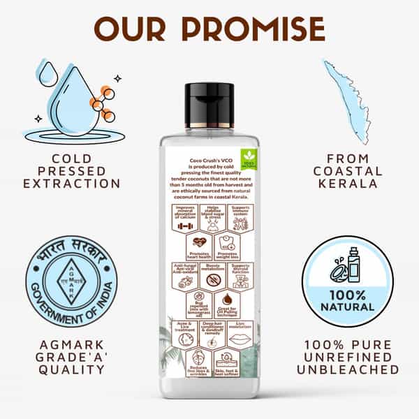 Coco Crush Cold Pressed Virgin Coconut Oil - 200Ml