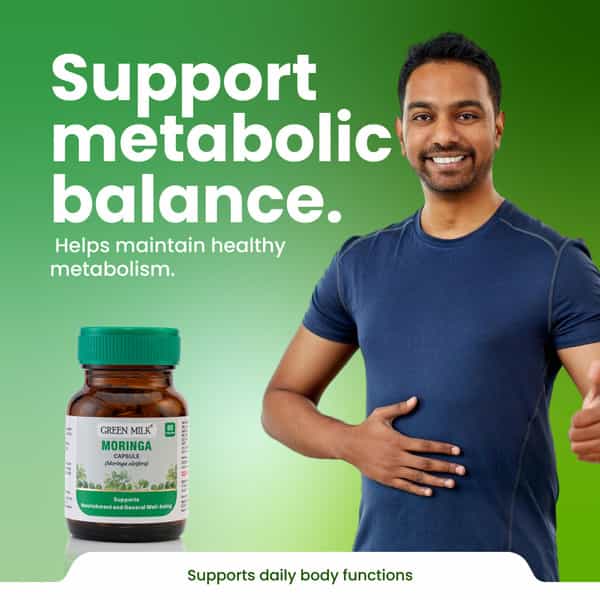 Green Milk Concepts Green Milk Moringa | Energy | Vitality & Metabolic Support | 60 Capsules