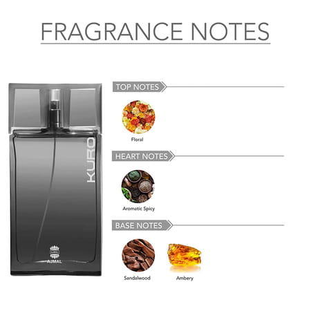 Ajmal Kuro Edp Spicy Perfume 90ml For Men And Silver Shade Deodorant Citrus Woody Fragrance 200ml