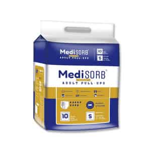 Medisorb Adult Diaper Pants Small | Elastic Waist Size 52-82 Cm | 10 Piece | Pack Of 1