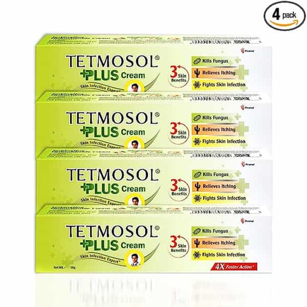 Tetmosol Plus Cream - Topical Antifungal Cream - Pack Of 4 (4 X 10G)