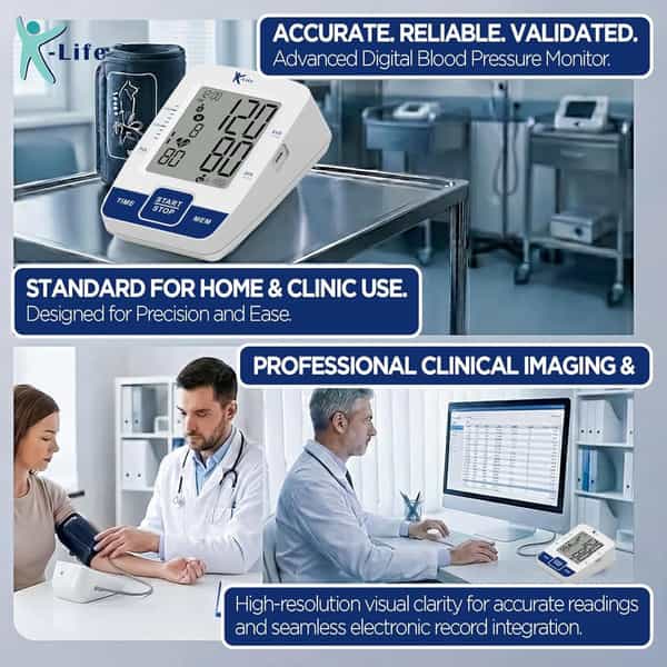 K-Life Bpm-106 Fully Automatic Digital Electronic Bp Moniter - White