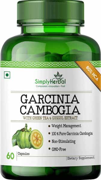 Simply Herbal Garcinia Cambogia Extract Weight Management Supplement 800 Mg - 60 Capsules