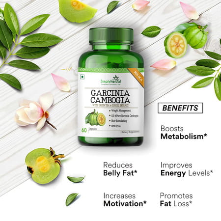 Simply Herbal Garcinia Cambogia Extract Weight Management Supplement 800 Mg - 60 Capsules