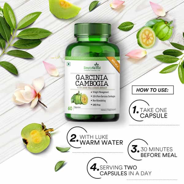 Simply Herbal Garcinia Cambogia Extract Weight Management Supplement 800 Mg - 60 Capsules