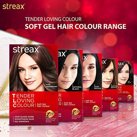 Streax Tender Loving Colour Tlc Soft Gel Hair Color 95ml 1 Natural Black Pack Of 2