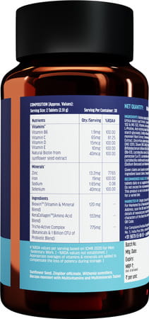Hk Vitals Hairfall Solution Kit Stage 3 | Hair Multivitamin (60 Cap) | Hair Growth(30ml)
